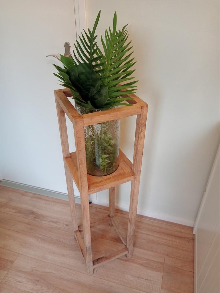 Decoratief pilaar mangohout, Ophalen, Zo goed als nieuw