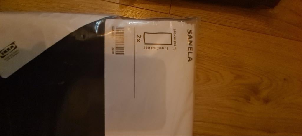 IKEA gordijnen Sanela nieuw in verpakking, heel donker grijs, Ophalen, Nieuw, Grijs, 200 cm of meer