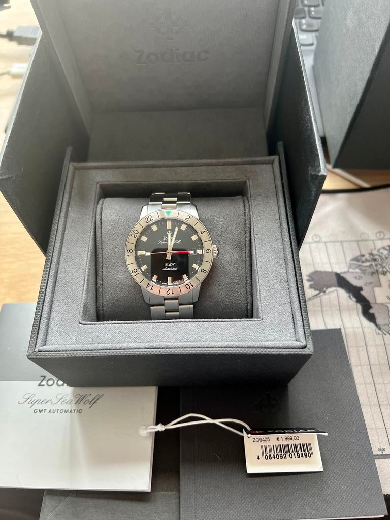 Foto 2 van 🌊 Zodiac Super Sea Wolf GMT (ZO9405) full set 🐺