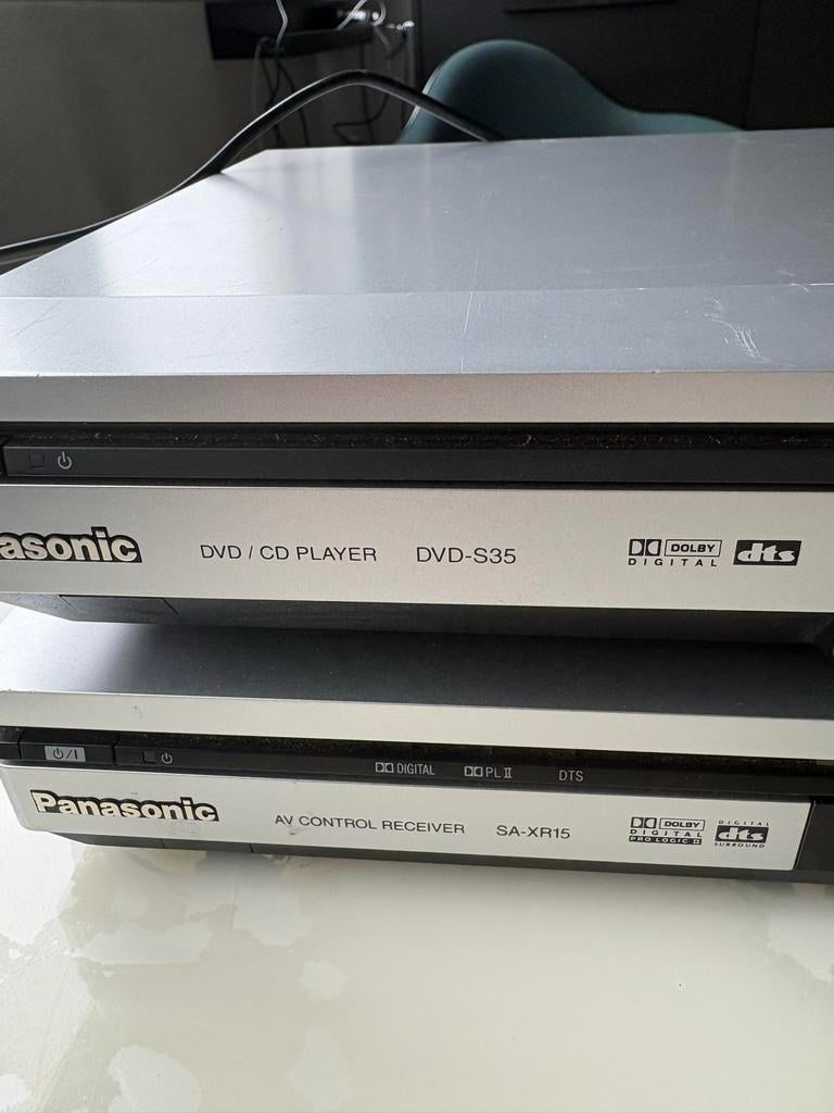 Panasonic Surround Set - DVD Speler & Receiver, Audio, Tv en Foto, Home Cinema-sets, Ophalen, Panasonic, Dvd-speler, 40 tot 70 watt