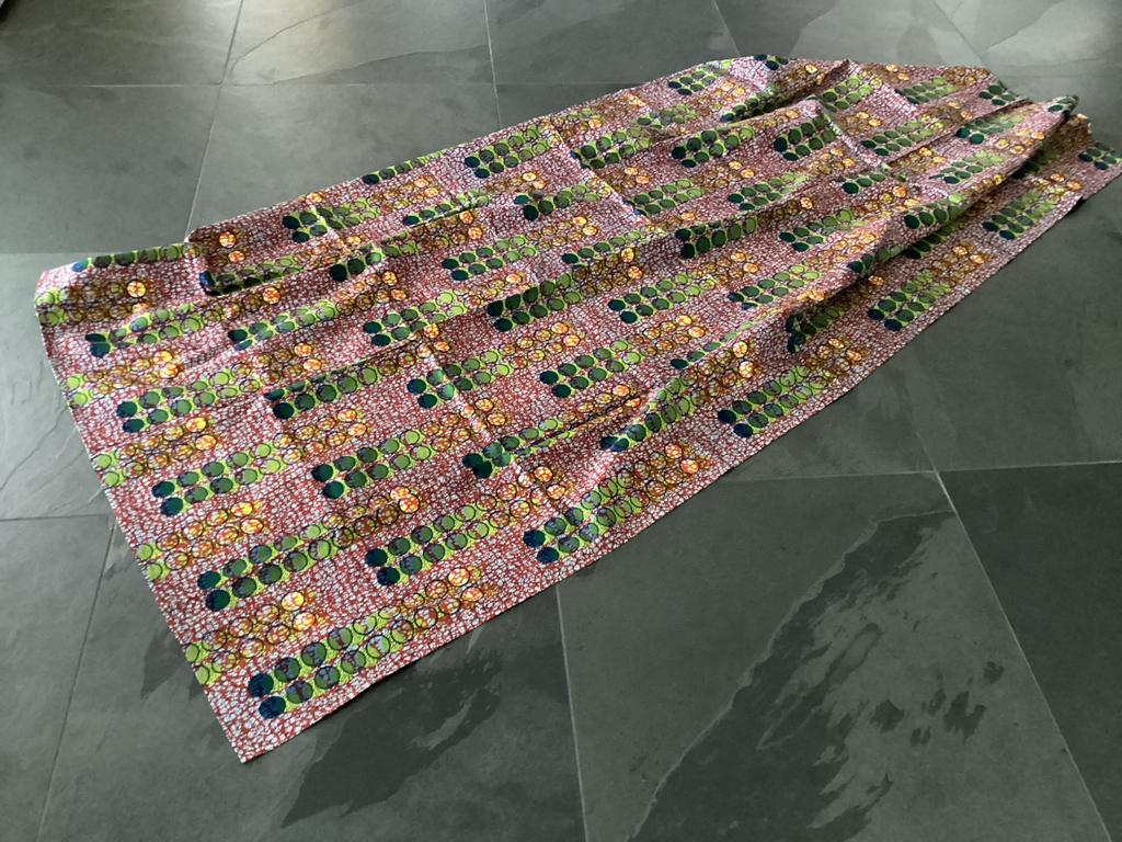 Afrikaanse Wax Stof - 1.15 x 2.10 m, Overige kleuren, Ophalen of Verzenden, 30 tot 120 cm, Katoen