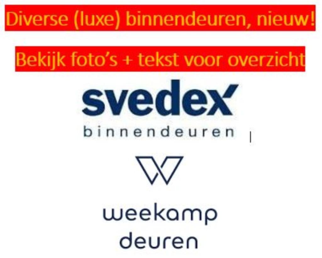 Svedex superlak SL1 opdekdeuren + diversen. Div. afmetingen, Ophalen, 80 tot 100 cm, 215 cm of meer, Binnendeur