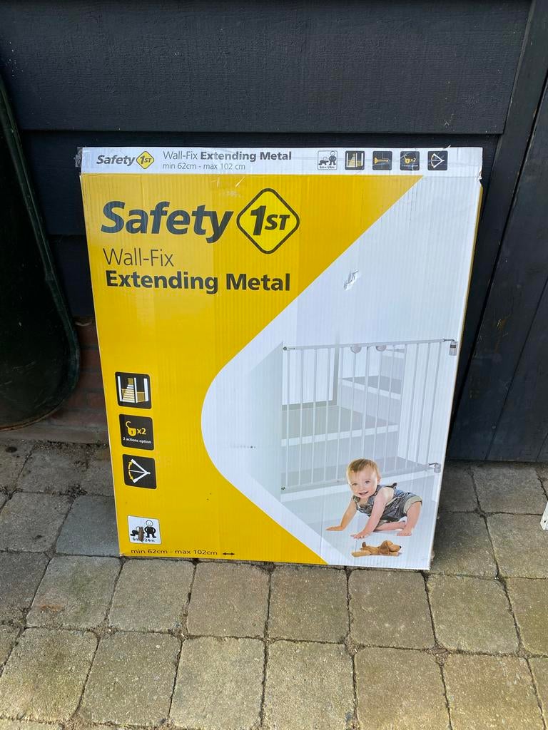 Safety 1st Wall-Fix Traphekje - Nieuw in doos, Kinderen en Baby's, Traphekjes, Ophalen, Nieuw, 100 tot 115 cm, Metaal of IJzer