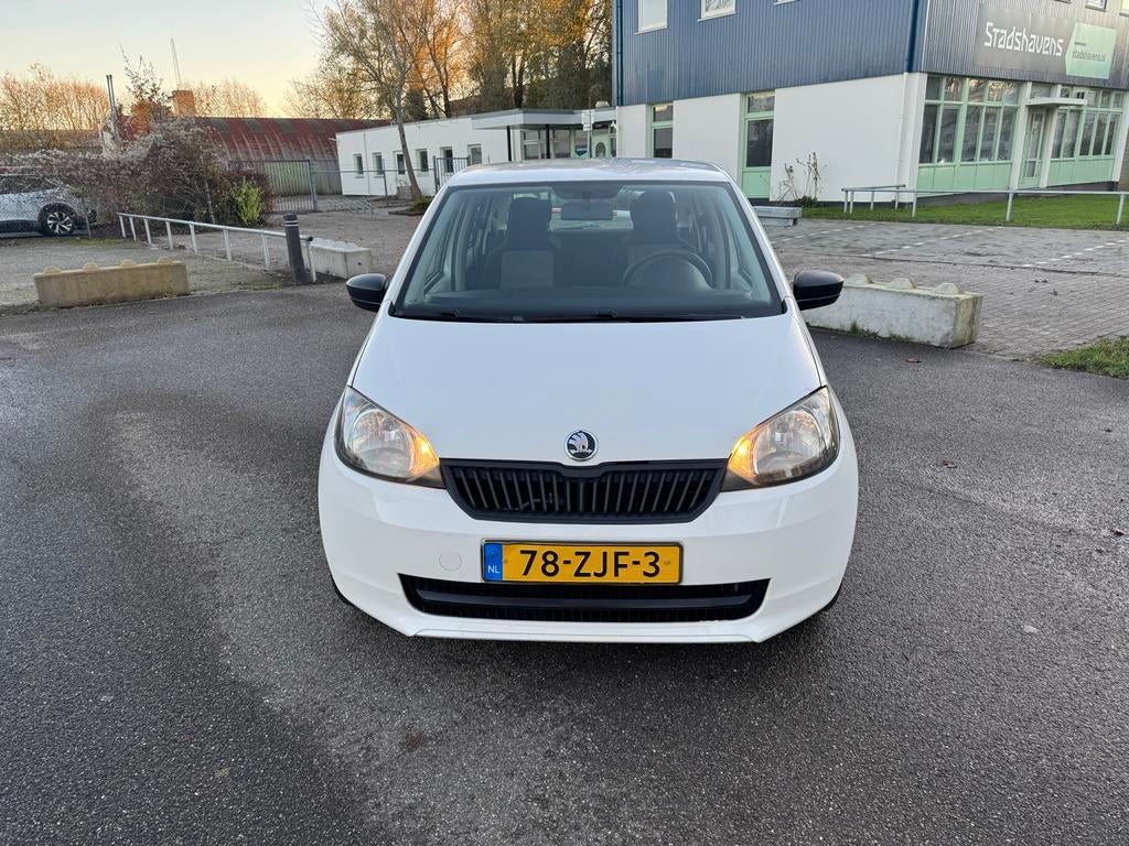 Skoda Citigo 1.0 T 44KW 2012 Wit met airco, Auto's, Skoda, Voorwielaandrijving, 840 kg, 4 stoelen, Wit