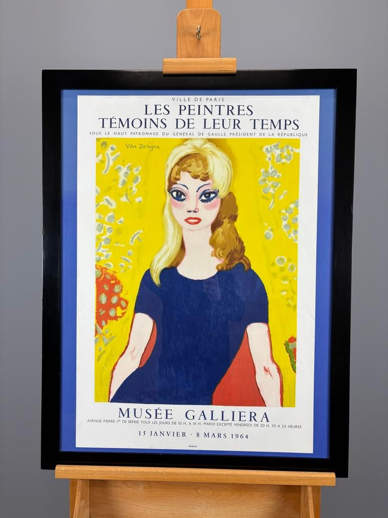 Brigitte Bardot Affiche door Kees van Dongen, Litho Mourlot, Ophalen