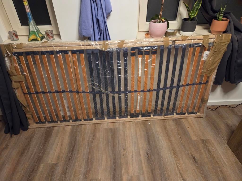 Gratis verstelbare lattenbodem 90x200., Ophalen, Gebruikt, 90 cm, Eenpersoons