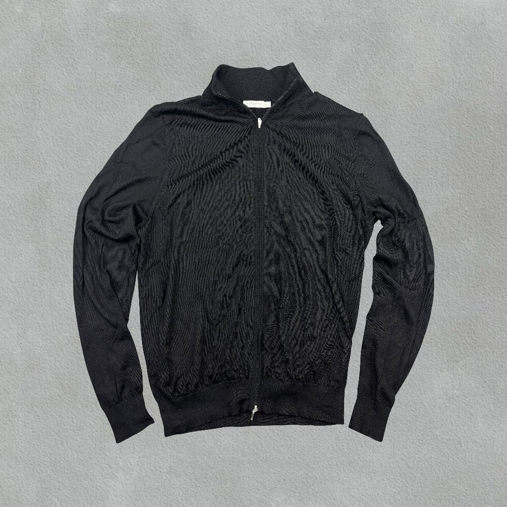 (1310) Zwart Suitsupply Zip-vest - Heren M - Zeer goed, Maat 48/50 (M), Zwart, Ophalen of Verzenden, Zo goed als nieuw