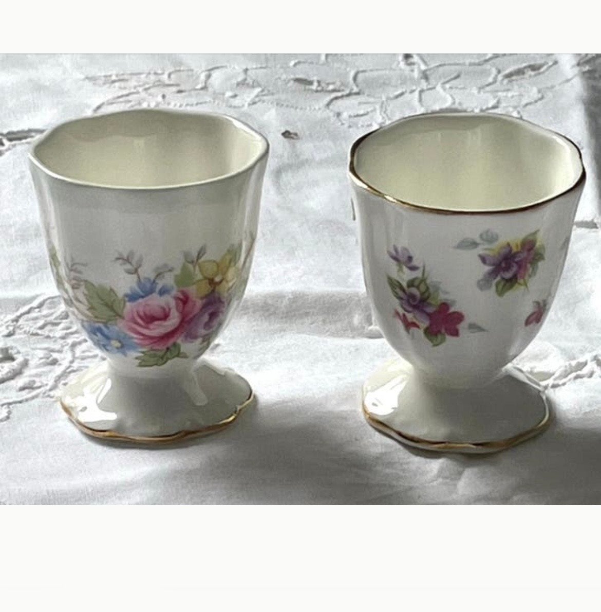 Royal Albert Violetta Eierdopjes - Set van 2, Ophalen of Verzenden