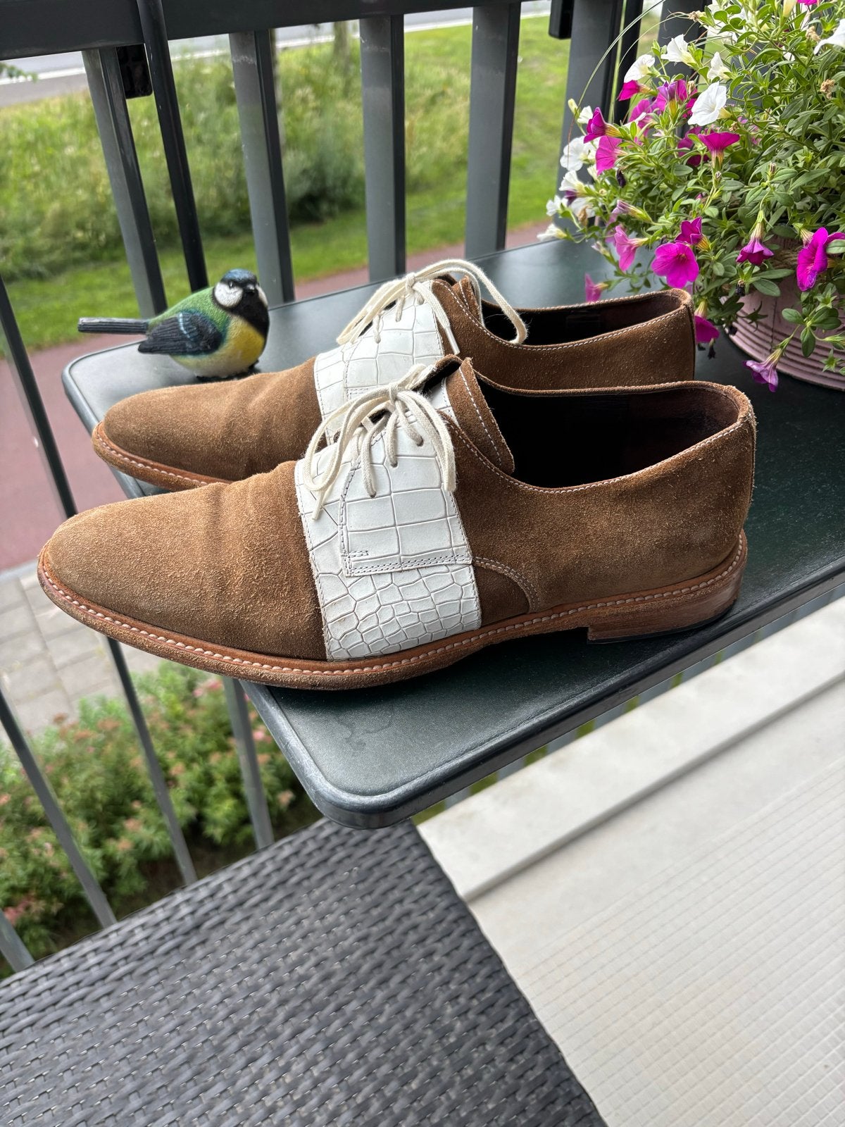 Floris van Bommel veterschoenen - Maat 43, Kleding | Heren, Schoenen, Ophalen of Verzenden, Gedragen, Bruin, Veterschoenen