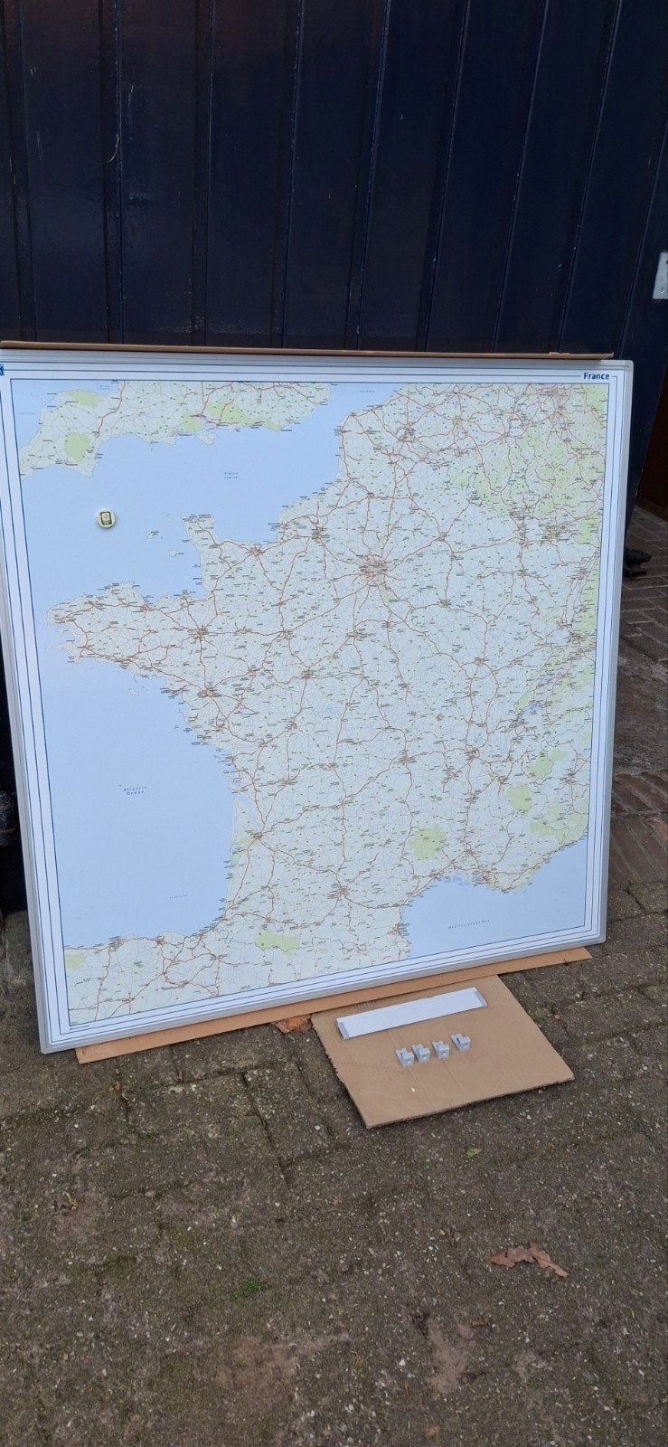 Magnetische Landkaart Frankrijk zware uitvoering., Ophalen, Frankrijk, 1800 tot 2000, Landkaart