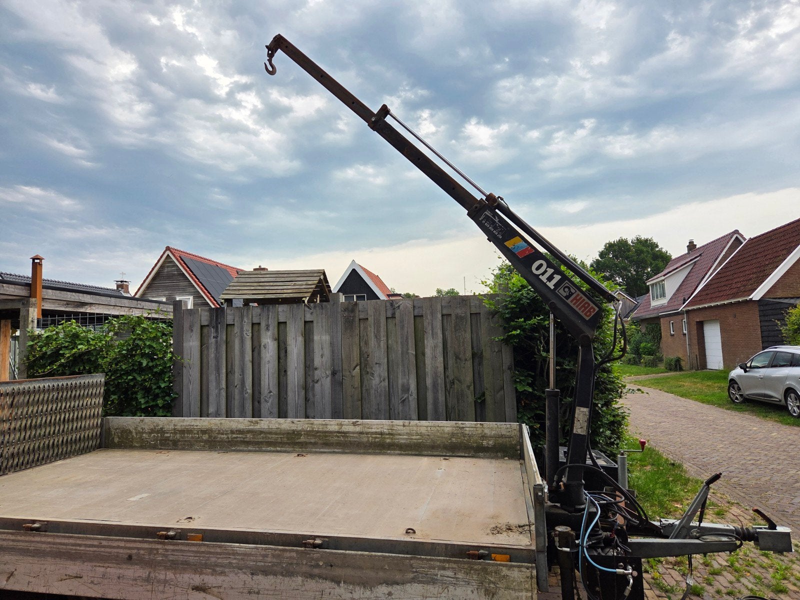 Hapert kantel multitransporter 4x2m 2700KG en hiab laadkraan, Ophalen