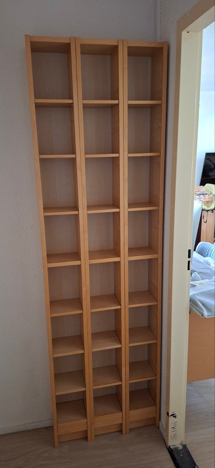 Houten CD kast - 202cm hoog, 60cm breed, Ophalen, Gebruikt, 150 discs of meer, Cd's