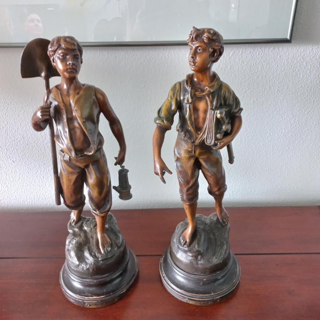 Twee oude beelden, Antiek en Kunst, Ophalen