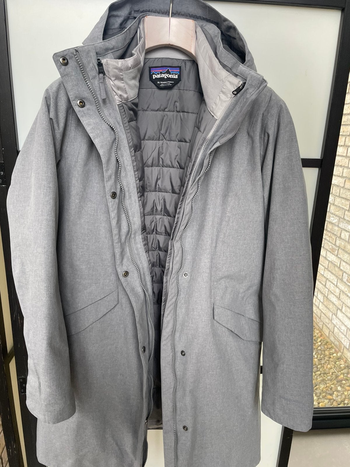 Patagonia 3-in-1 jas (4 seizoenen jas), maat XL, Kleding | Dames, Jassen | Winter, Ophalen of Verzenden, Zo goed als nieuw, Grijs