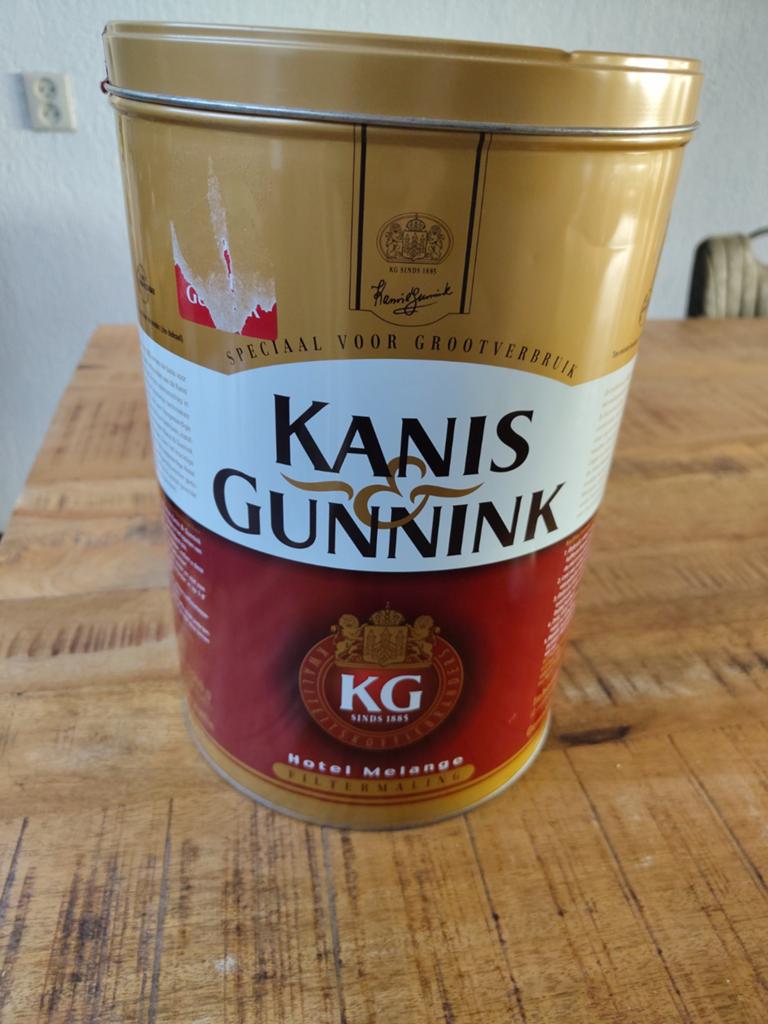 Vintage Kanis & Gunnink koffieblik - Groot formaat, Verzamelen, Blikken, Ophalen, Gebruikt, Koffie, Overige merken