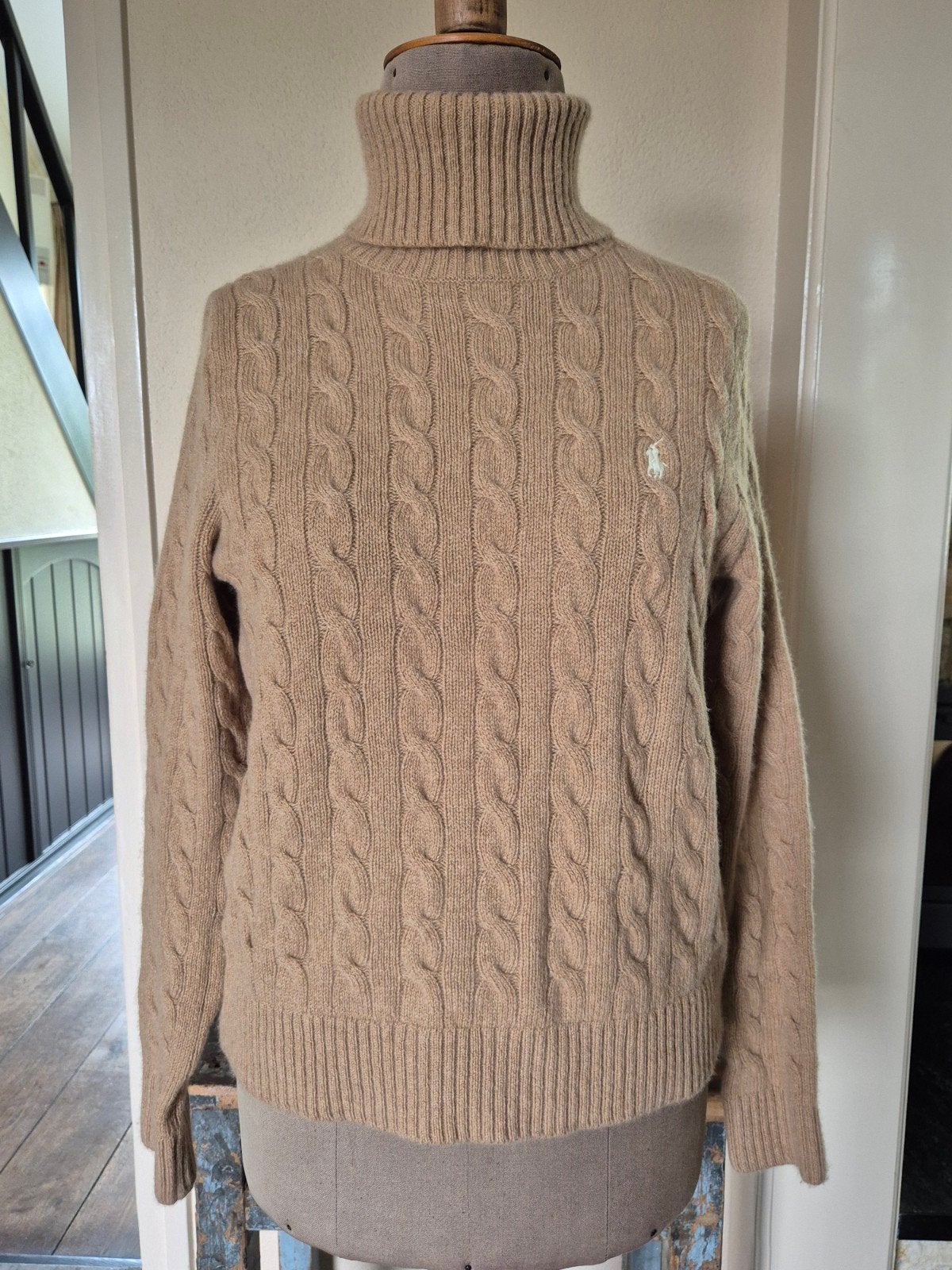Polo Ralph Lauren cashmeremix trui M np €255,= NIEUWS, Kleding | Dames, Maat 38/40 (M), Polo Ralph Lauren, Bruin, Ophalen of Verzenden