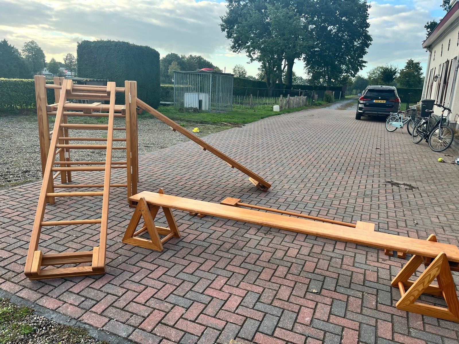 Rolf Sport Kleutergym Set: Klimrek, Glijbaan, Evenwichtsbalk, Ophalen of Verzenden, Gebruikt