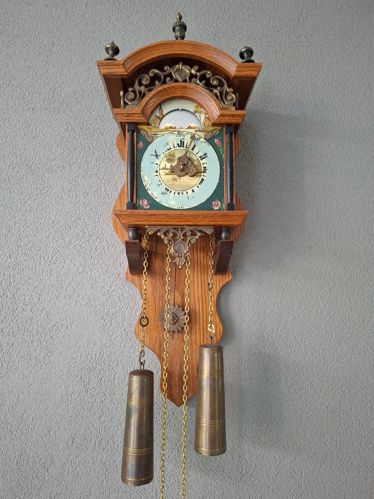 Klassieke Sallander Wandklok Warmink Opknapper/Onderdelen, Ophalen