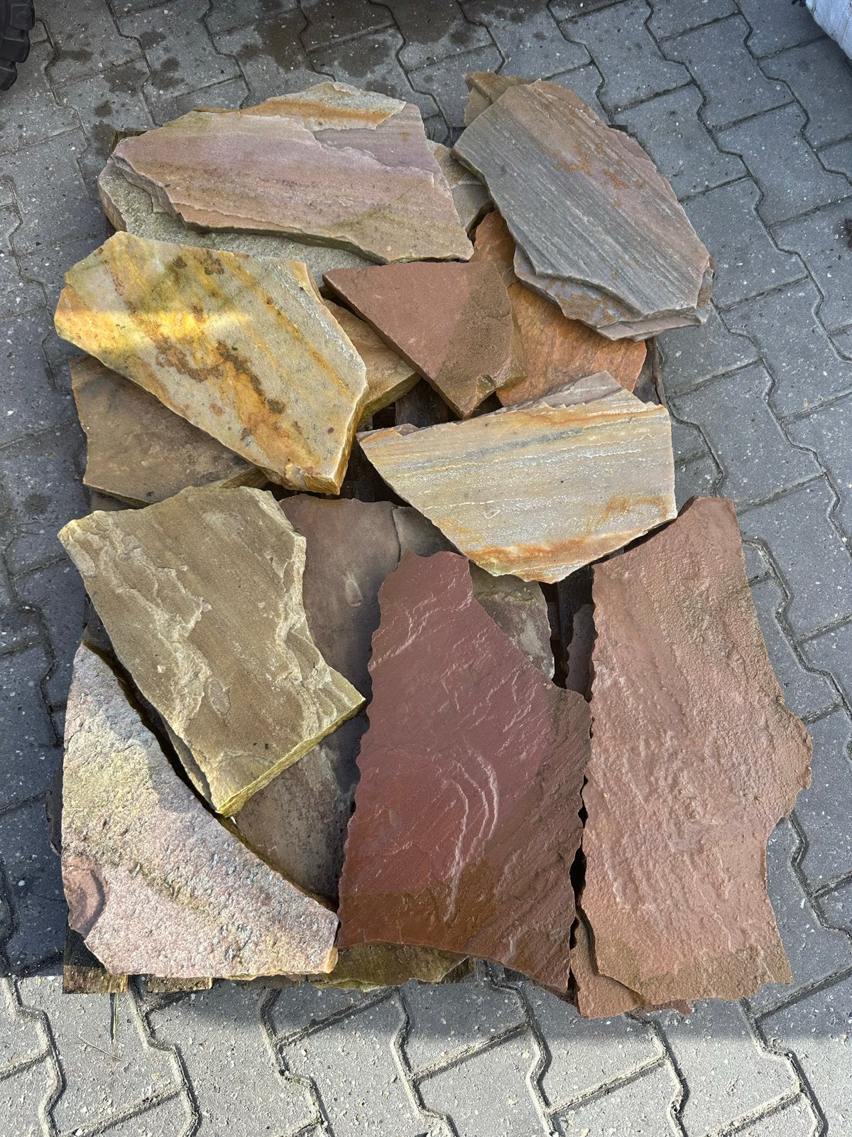 Natuursteen flagstones in verschillende kleuren, Ophalen, Nieuw, Terrastegels, Natuursteen