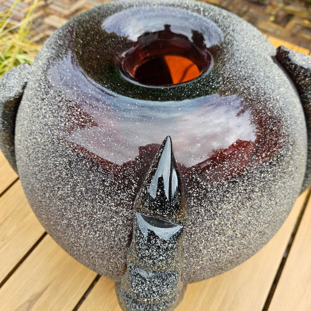 Bernard Heesen-De Oude Horn-Glasobject 'Pouf' 1995, Antiek en Kunst, Ophalen