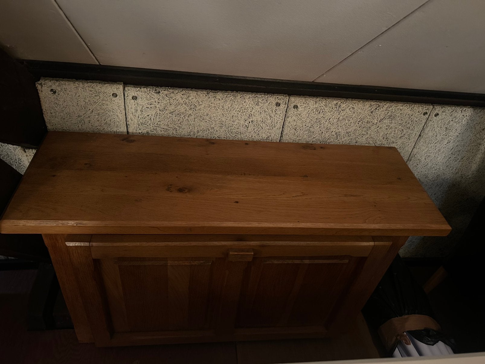 Massief eiken kast - 70 cm hoog, Ophalen, Gebruikt, 100 tot 150 cm, Eikenhout