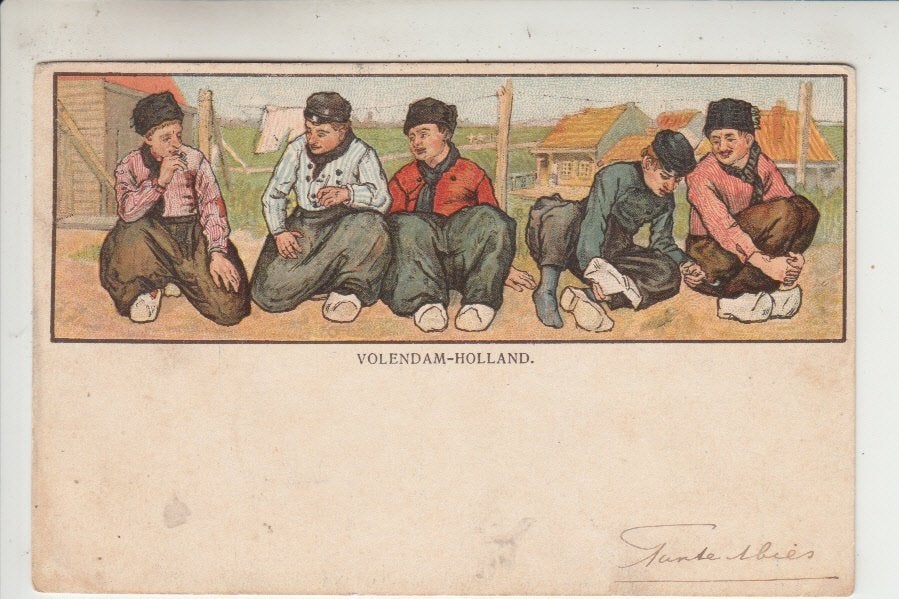 Volendam - Klederdracht, Verzamelen, Ophalen of Verzenden, Voor 1920, Gelopen, Noord-Holland