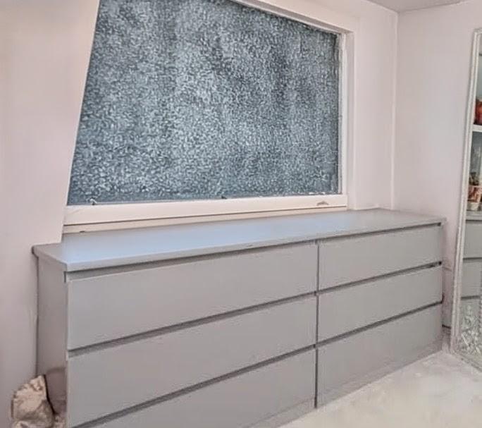 Ikea Malm ladenkast / dressoir middengrijs, Huis en Inrichting, Kasten | Ladekasten, Ophalen, 5 laden of meer, 50 tot 100 cm, Zo goed als nieuw
