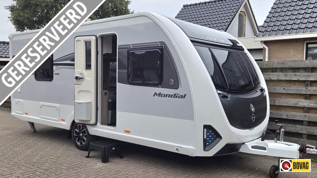 Sprite Mondial 490 SE 2026 model, nieuw binnen., Caravans en Kamperen, Caravans, Overige typen, Standaardzit, Bedrijf, 4 tot 5 meter