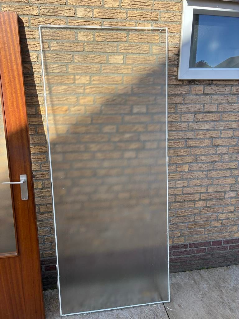 Veiligheidsglas 196x82 cm, Ophalen, Gebruikt, 80 tot 120 cm, 160 cm of meer