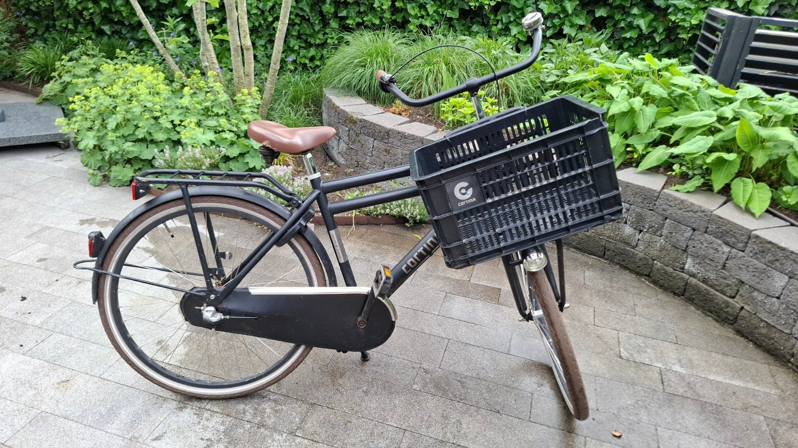 Leuke Cortina jongensfiets met mand, Fietsen en Brommers, Fietsen | Jongens, Ophalen, Gebruikt, Overige merken