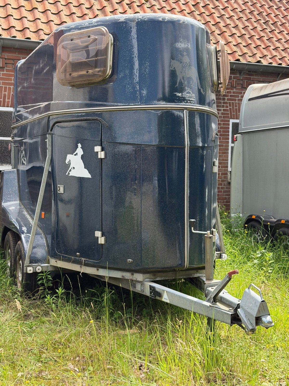 Twee paards trailer merk boghemen, Ophalen, Gebruikt, 2-paards trailer, Polyester