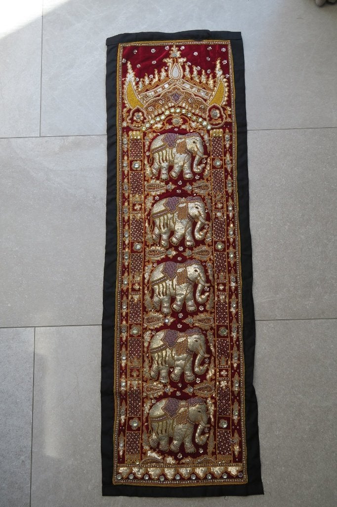 Birmese Kalaga-wandkleed 45 x 140 cm, Ophalen of Verzenden