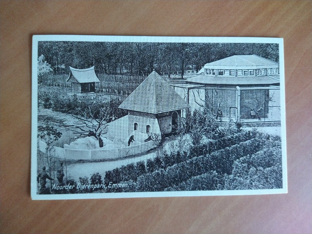 ansichtkaart Noorder Dierenpark Emmen (1937), Verzamelen, Ansichtkaarten | Nederland, Ophalen of Verzenden, 1920 tot 1940, Drenthe