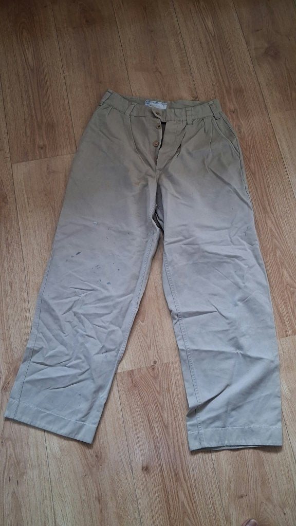 Broek khaki Koninklijke Marine - Tropen broek Mariniers, Verzamelen, Ophalen of Verzenden, Marine, Nederland, Kleding of Schoenen