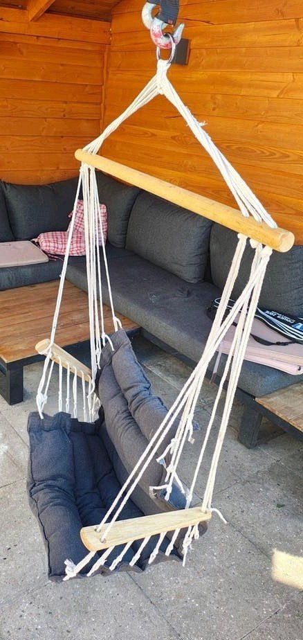 Comfortabele hangstoel., Tuin en Terras, Hangmatten, Ophalen, Zo goed als nieuw, Met standaard, Eenpersoons