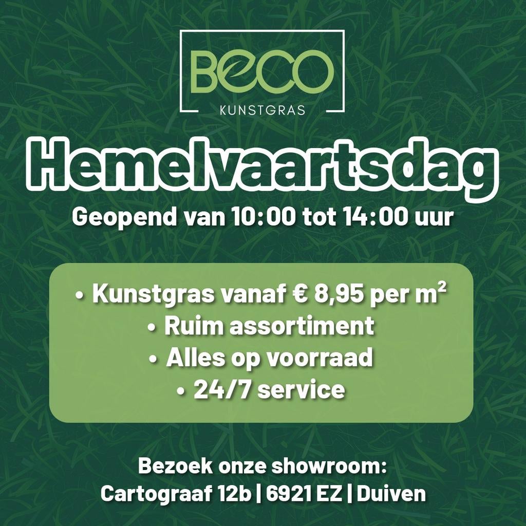 Kunstgras OPEN OP HEMELVAARTSDAG, Ophalen, Nieuw, 20 m² of meer, Kunstgras