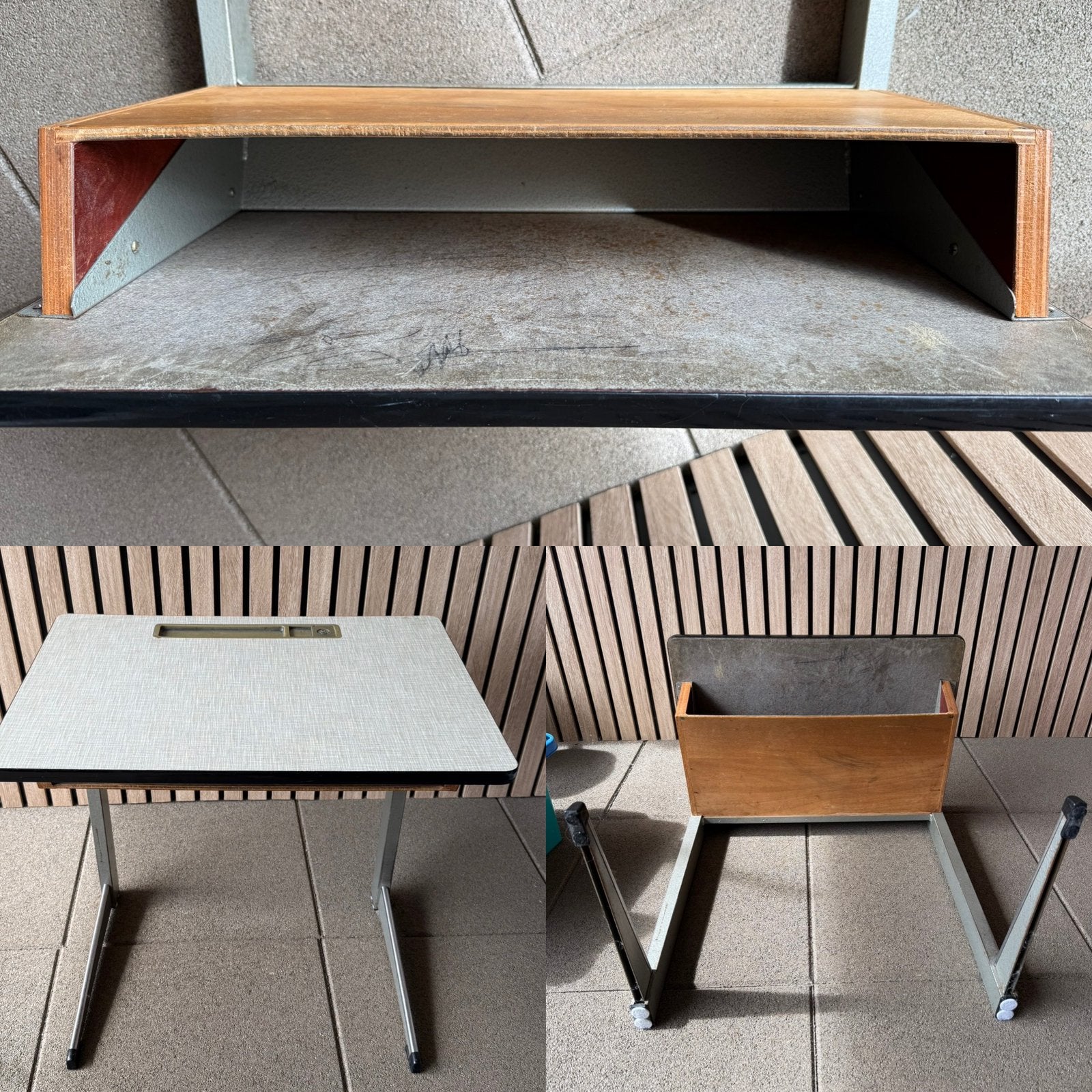 Marko formica school bureau jaren 60/70?, Huis en Inrichting, Bureaus, Ophalen, Opbergruimte, Gebruikt, 60 cm