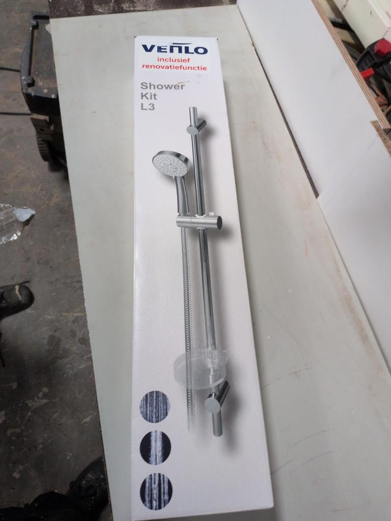Venlo shower kit l 3 douche set  nieuw in doos, Ophalen of Verzenden, Nieuw, Chroom, Douche