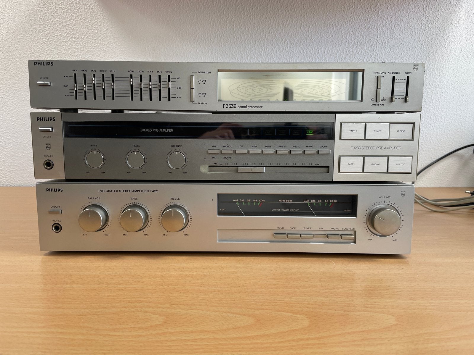 Philips Vintage Hifi Set: F3538, F3238, F4121, Ophalen, Philips, Gebruikt, Losse componenten