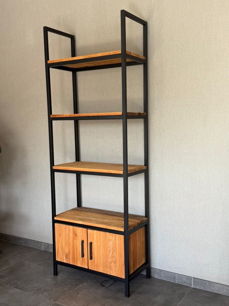 Boekenkast, Huis en Inrichting, Kasten | Boekenkasten, Ophalen, Met deur(en), 50 tot 100 cm, Zo goed als nieuw