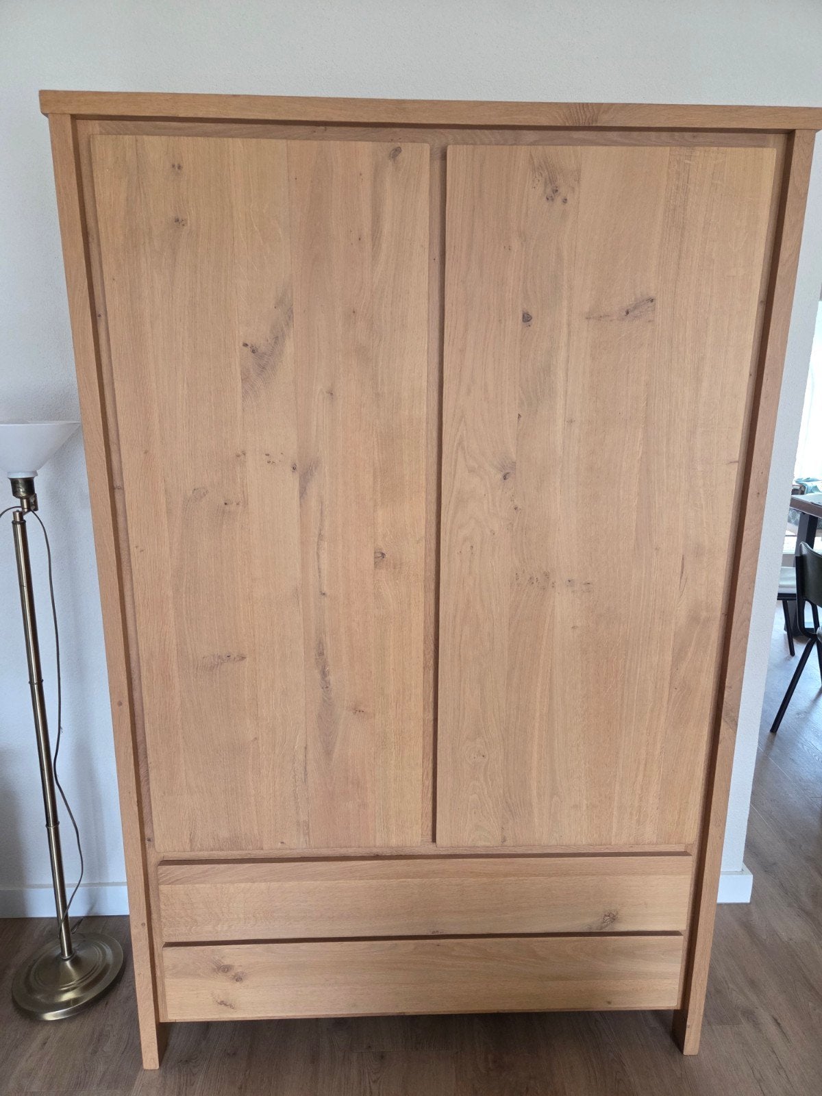 Massief houten kast van Mölken, Elsloo (190x122x47 cm), Ophalen, Eikenhout, Zo goed als nieuw, 150 tot 200 cm