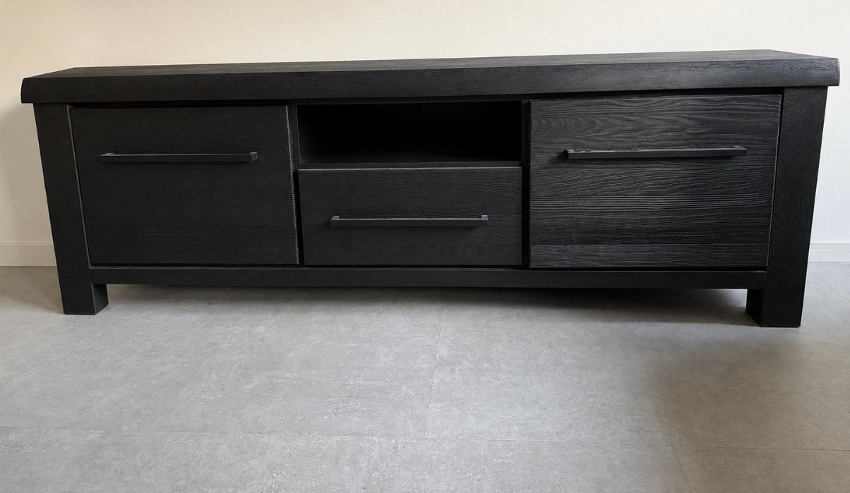 TV meubel Rough (Haco), Ophalen, Zo goed als nieuw, Minder dan 100 cm, Grenenhout