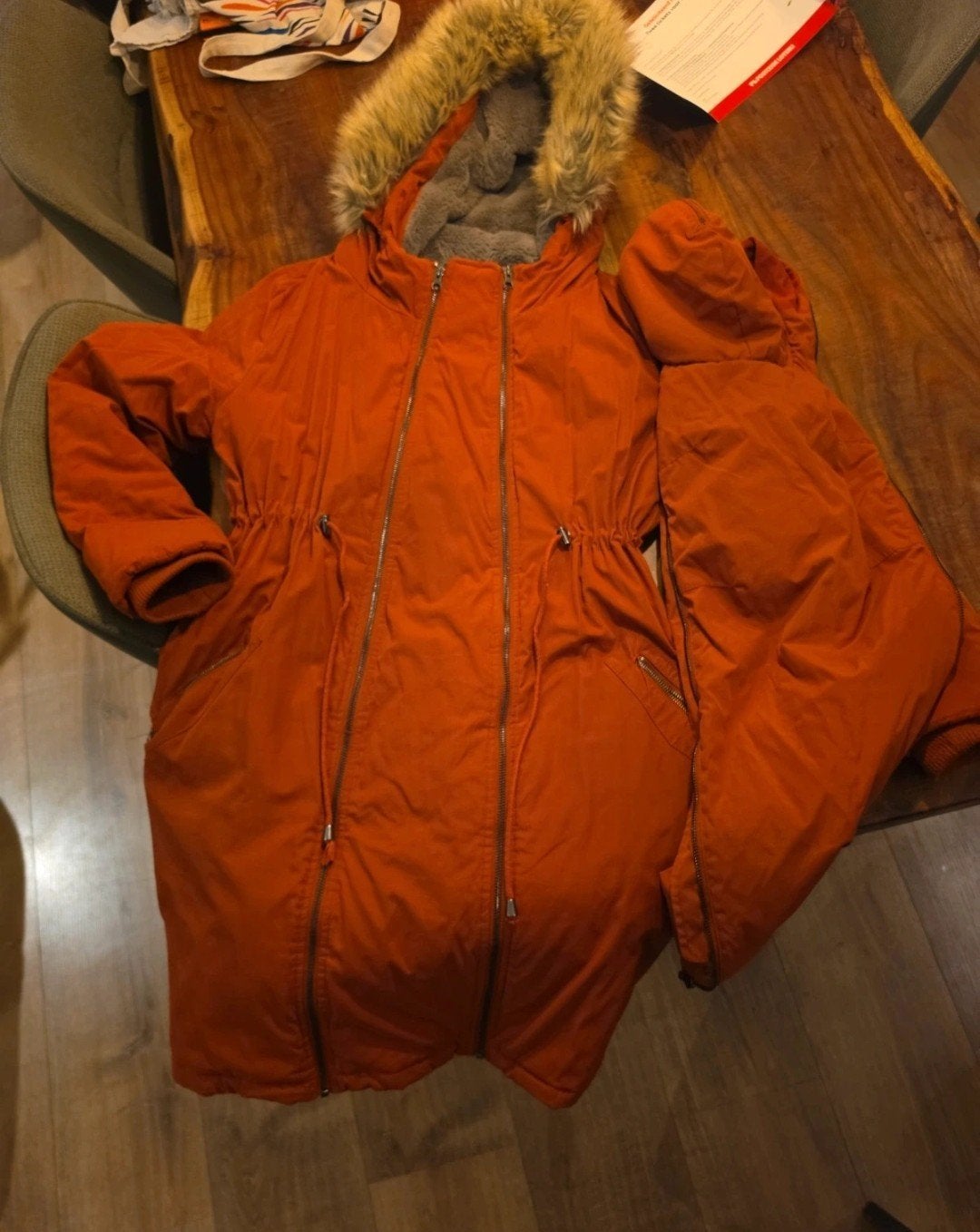 Mamalicious zwangerschapsjas maat M, Kleding | Dames, Maat 38/40 (M), Mamalicious, Oranje, Ophalen of Verzenden