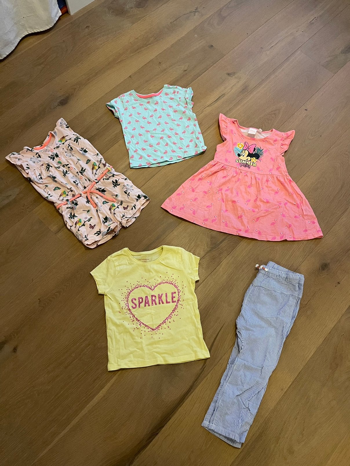 ☀️ Meisjes zomer pakket 🌸 Jurkje/jumpsuit/shirtjes maat 92, Ophalen of Verzenden, Zo goed als nieuw, Meisje, Jurkje of Rokje