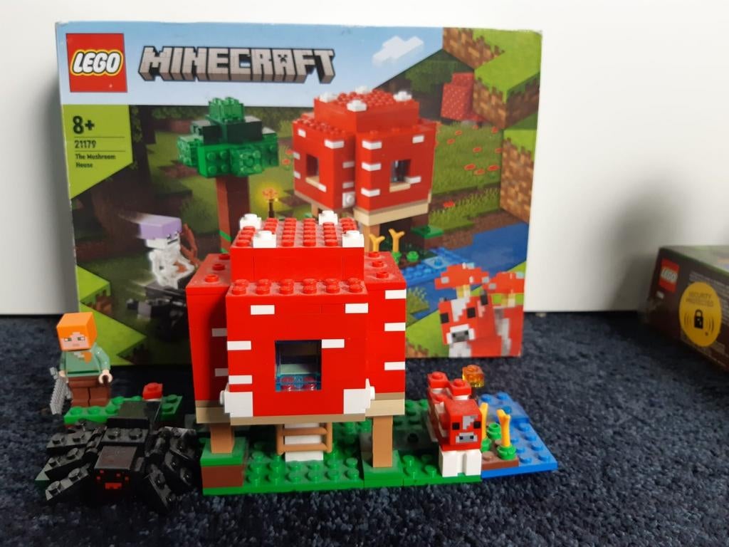 Lego Minecraft set 21179, mushroom house, Minecraft, Lego, Ophalen of Verzenden, Zo goed als nieuw
