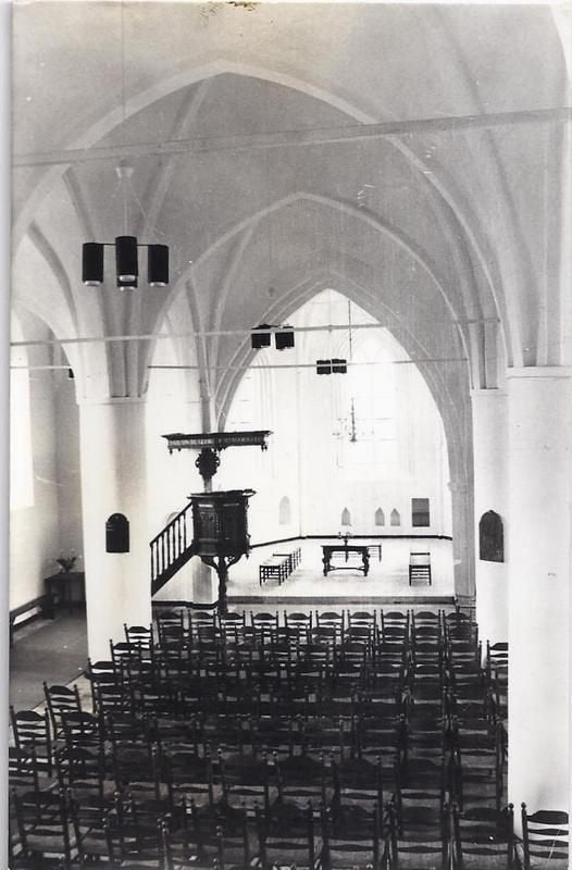K3101 oude ansichtkaart interieur ned herv kerk sleen, Ophalen of Verzenden, 1960 tot 1980, Gelopen