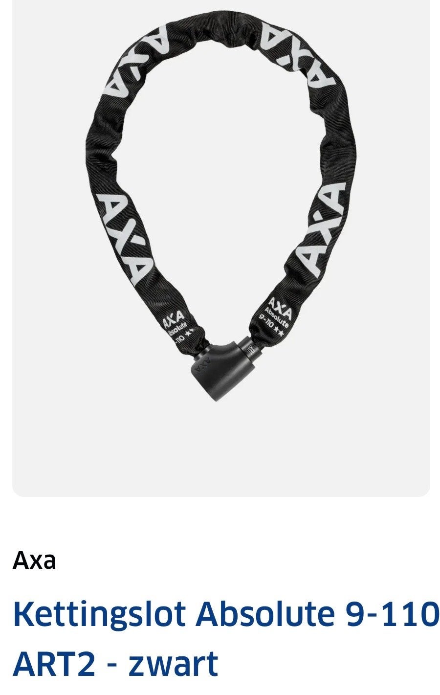 AXA Absolute 9-110 ART2 Kettingslot met 2 sleutels Nieuw, Ophalen of Verzenden, Nieuw, Kettingslot