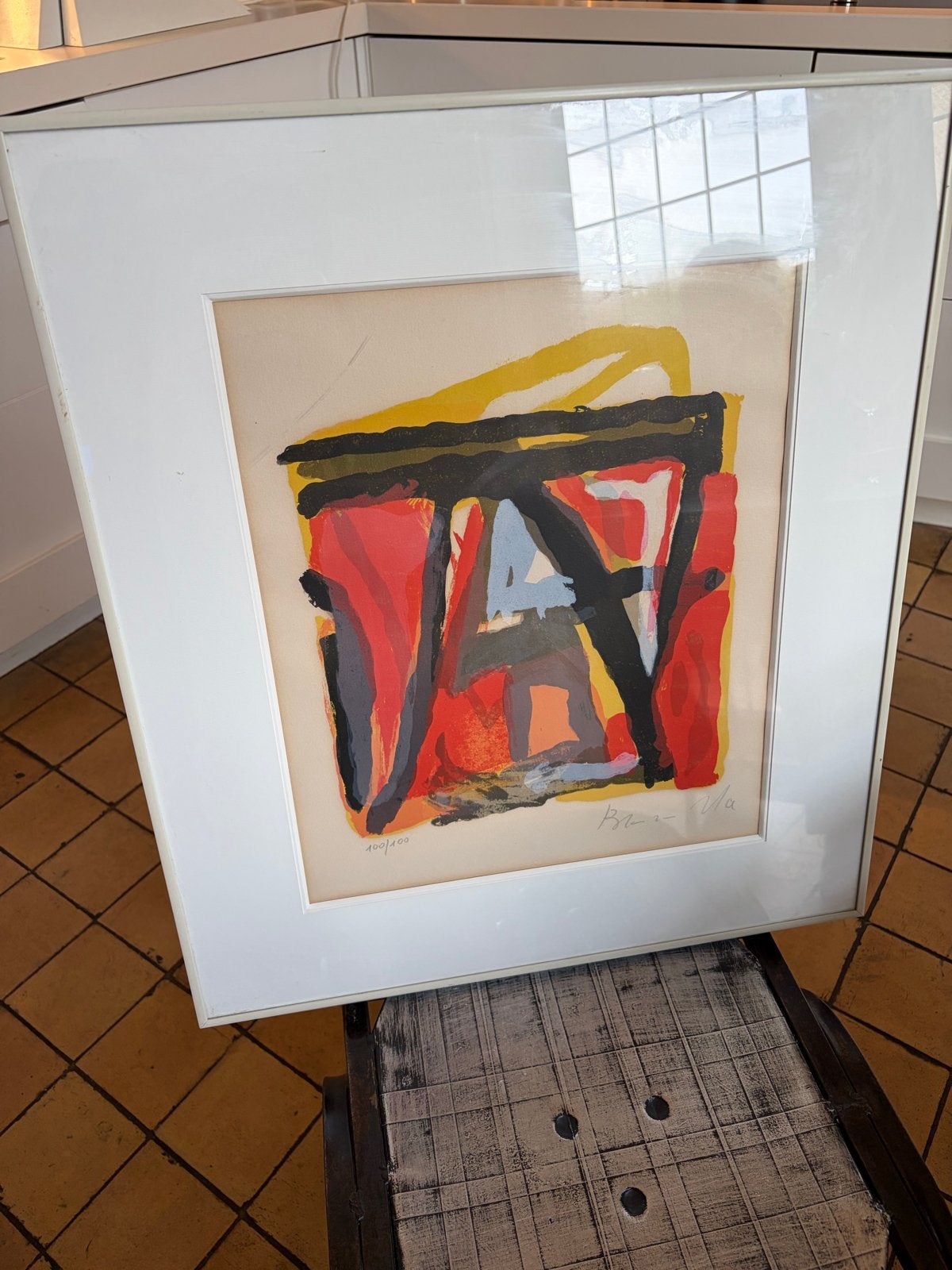 Zeefdruk Eugene Brands, gesigneerd en genummerd, Ophalen of Verzenden, Zeefdruk, Gesigneerd, 1950 - 1999