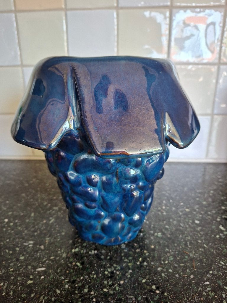 Grote blauwe vaas - bloempot, Huis en Inrichting, Ophalen of Verzenden, Blauw, Steen/keramiek