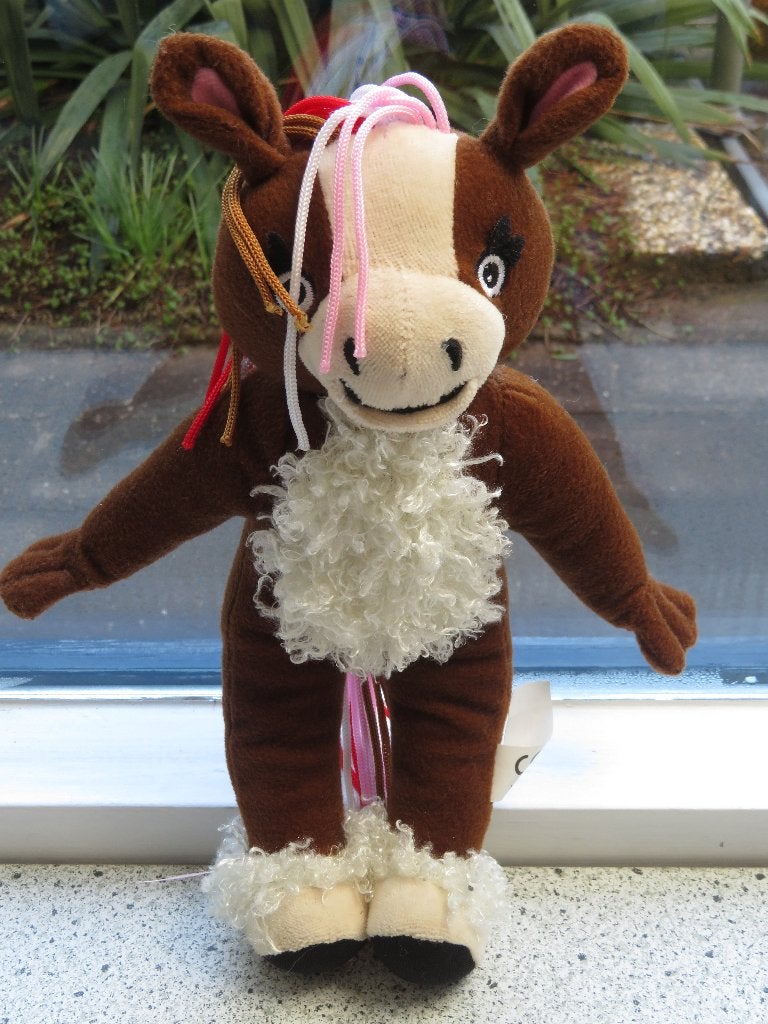 Bibaboerderij knuffel Pipa Pony Biba Boerderij Johntoy, Paard, Ophalen of Verzenden, Zo goed als nieuw, Wasbaar